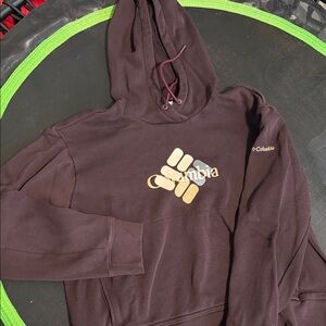 Columbia Dark Brown Hoodie with Gold Logo